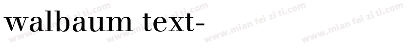 walbaum text字体转换